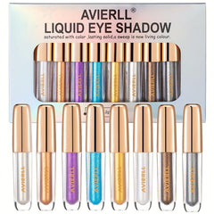 8 Colors Golden Brown Glitter Eyeshadow Set - Long Lasting Formula