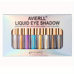 8 Colors Golden Brown Glitter Eyeshadow Set - Long Lasting Formula