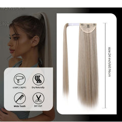 Long Straight Ponytail Extensions Synthetic Clip In Hair Extensions