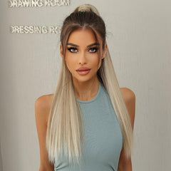 Long Straight Ponytail Extensions Synthetic Clip In Hair Extensions