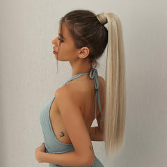 Long Straight Ponytail Extensions Synthetic Clip In Hair Extensions