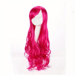 66cm Long Curly Colorful Synthetic Wigs For Women - Daily Use Party Cosplay Wig