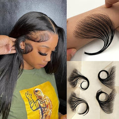2pcs Baby Hair Invisible Hairline Lace Edges HD Lace Reusable