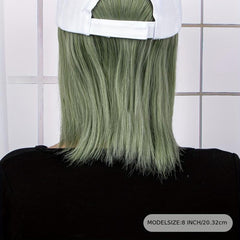 Short Bob Straight Wig With Baseball Cap