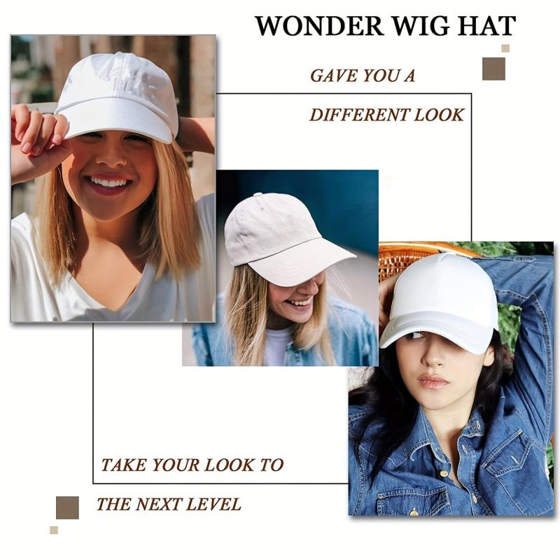 Short Bob Straight Wig With Baseball Cap