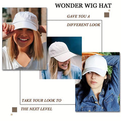 Short Bob Straight Wig With Baseball Cap