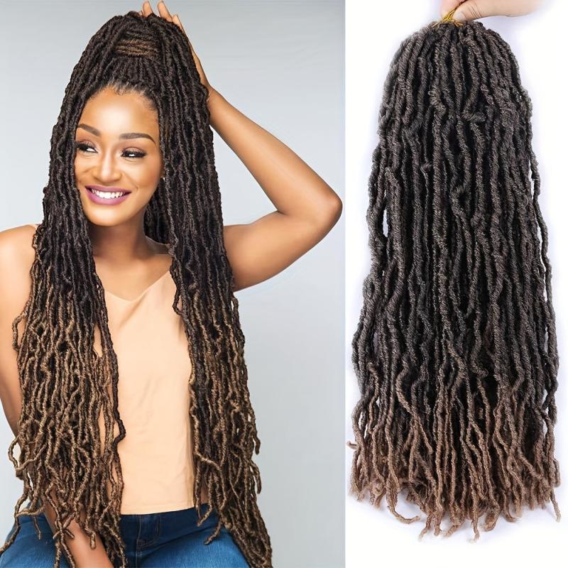 Ombre Burgundy Goddess Locs Crochet Hair 2 Packs Soft Locs Prelooped