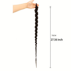 66 Cm Long Braided Hair Ponytail Extensions Twist Braid Ponytail