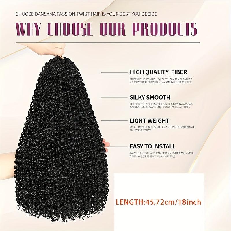 45 72 Cm 6 Pack Crochet Synthetic Hair Extensions Passion Twist Hair Extensions