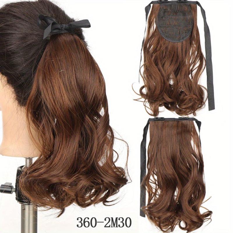 10 Inch Curly Hair Ponytail Wig Drawstring Ribbon & Clip Extension