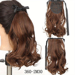 10 Inch Curly Hair Ponytail Wig Drawstring Ribbon & Clip Extension