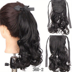10 Inch Curly Hair Ponytail Wig Drawstring Ribbon & Clip Extension