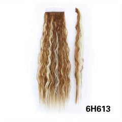 55 88 Cm Long Wavy Ponytail Extensions Hair Tie Clip In Wrap Around Ponytail