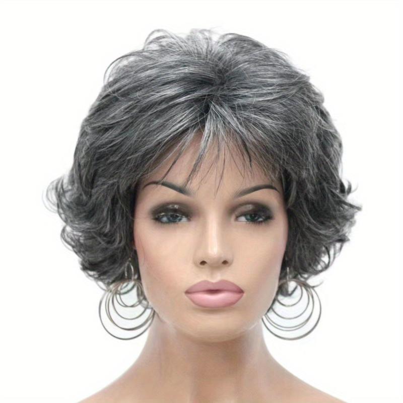 Short Wig Synthetic Hair Old Ladies Role Play