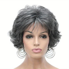 Short Wig Synthetic Hair Old Ladies Role Play