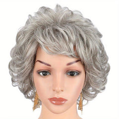 Short Wig Synthetic Hair Old Ladies Role Play