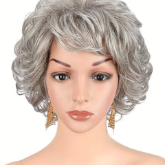 Short Wig Synthetic Hair Old Ladies Role Play