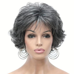Short Wig Synthetic Hair Old Ladies Role Play