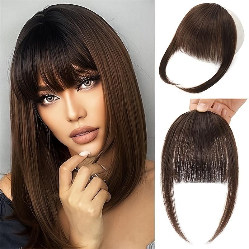 Human Hair Wigs Clip In Bangs With Sideburns