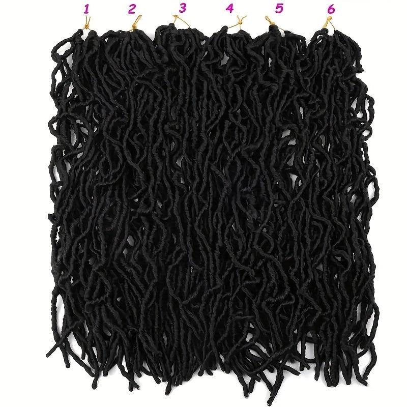 45.72 cm 6 Packs Soft Faux Locs Crochet Hair Extensions Pre Looped