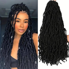 45.72 cm 6 Packs Soft Faux Locs Crochet Hair Extensions Pre Looped
