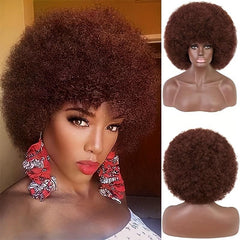 70s Afro Wig for Women - Bouncy Short Afro Wig for Cosplay and Parties