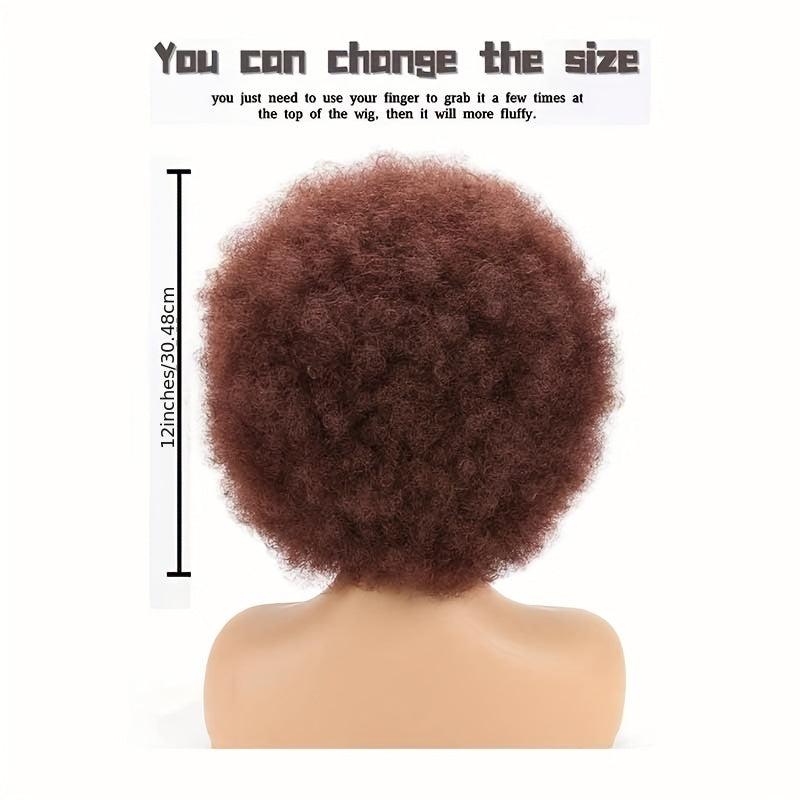 70s Afro Wig for Women - Bouncy Short Afro Wig for Cosplay and Parties