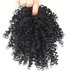 Curly Wavy Ponytail Extensions Afro Bun Hair Pieces