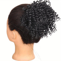 Curly Wavy Ponytail Extensions Afro Bun Hair Pieces