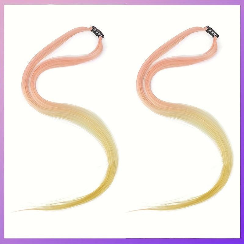 Colorful Clip In Synthetic Hair Extensions for Halloween Party