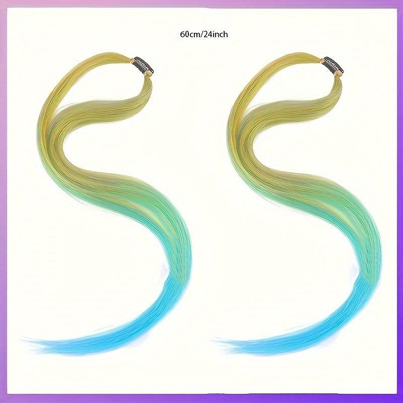Colorful Clip In Synthetic Hair Extensions for Halloween Party