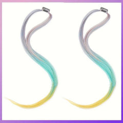 Colorful Clip In Synthetic Hair Extensions for Halloween Party