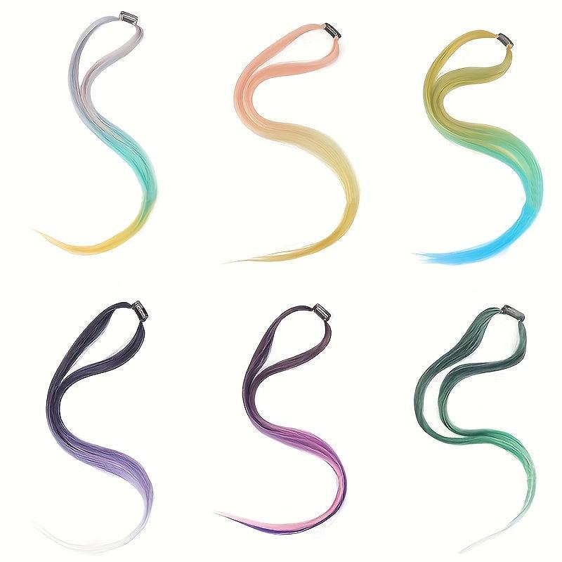 Colorful Clip In Synthetic Hair Extensions for Halloween Party