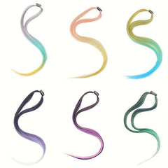 Colorful Clip In Synthetic Hair Extensions for Halloween Party