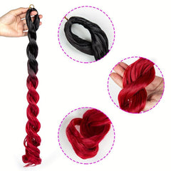 Pre Stretched Braiding Hair Extensions 66 cm Synthetic Crochet Braids