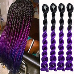 Pre Stretched Braiding Hair Extensions 66 cm Synthetic Crochet Braids