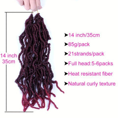 Natural Curly Faux Locs Crochet Braids 35 56 Cm Soft Locs Hair Extensions