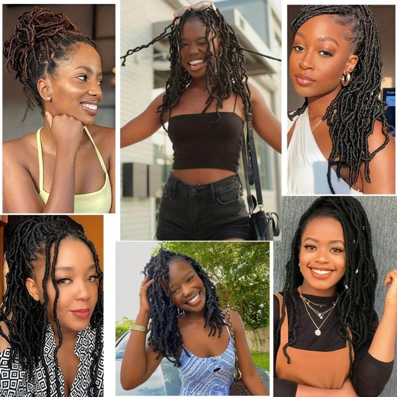 Natural Curly Faux Locs Crochet Braids 35 56 Cm Soft Locs Hair Extensions