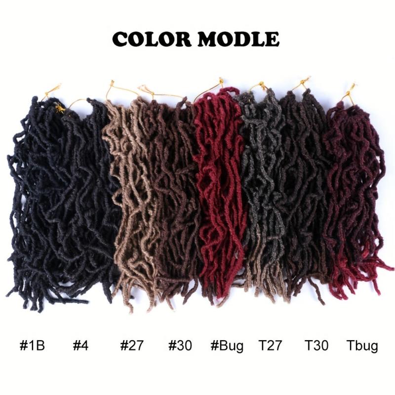 Natural Curly Faux Locs Crochet Braids 35 56 Cm Soft Locs Hair Extensions