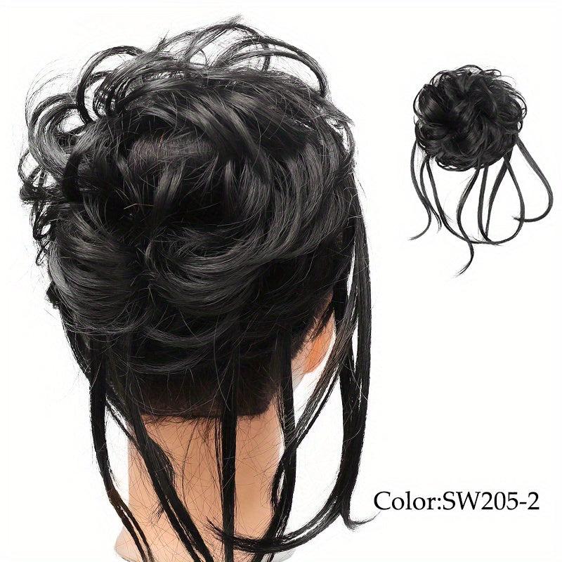 Messy Bun Scrunchies Hair Bun Synthetic Curly Wavy Hairpiece