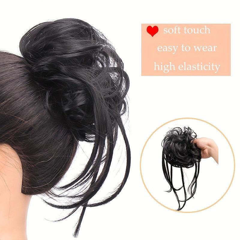 Messy Bun Scrunchies Hair Bun Synthetic Curly Wavy Hairpiece