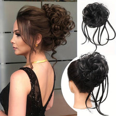 Messy Bun Scrunchies Hair Bun Synthetic Curly Wavy Hairpiece
