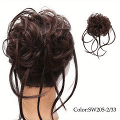 Messy Bun Scrunchies Hair Bun Synthetic Curly Wavy Hairpiece