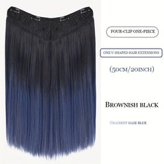 Ombre Hair Extension V Shape 4 Clips Straight Hair 50 8 Cm