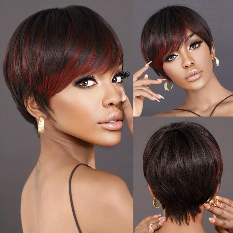 Ombre Blonde Bob Wig Stylish Summer Hair Synthetic With Bangs