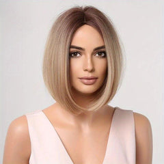 Short Bob Wig With Fringe Straight Wigs For Women