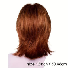 Short Straight Hair Wigs for Women Synthetic Fluffy Hair Wigs for Daily Party