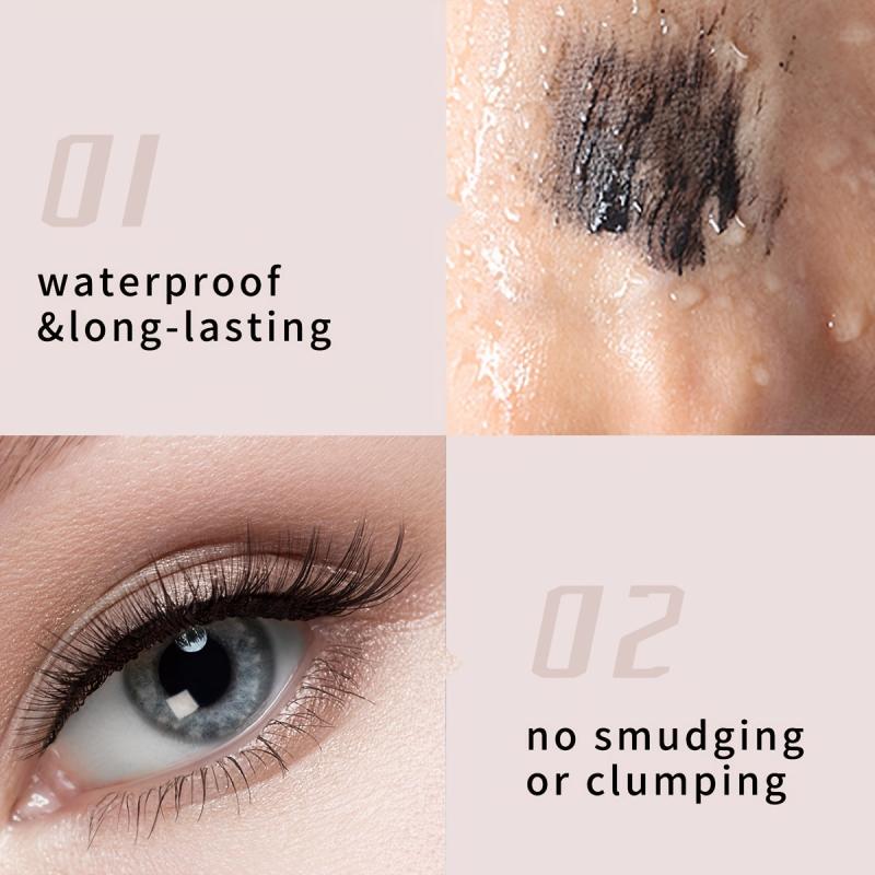 Waterproof Thick Mascara Long Curling Smudge Proof Easy Removing Nourishing
