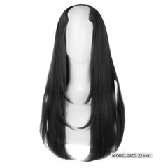 Women's V Shaped Long Hair Extension Synthetic Wig Layered Hair Pad