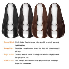 Women's V Shaped Long Hair Extension Synthetic Wig Layered Hair Pad